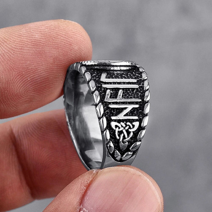 Viking Ring - Silver Hail Odin Vegvisir