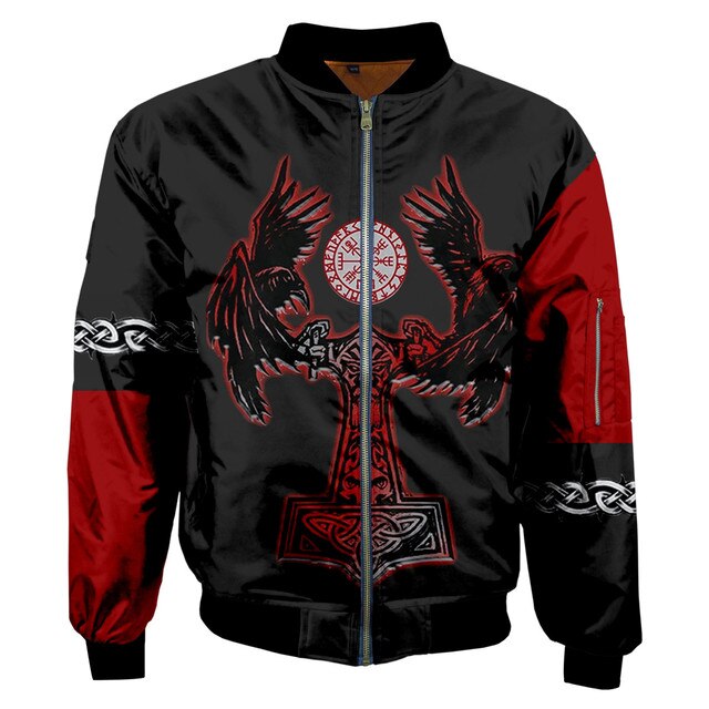 Viking Bomber Jacket - Odin's Ravens