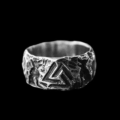 Viking Ring - Valknut Engraved