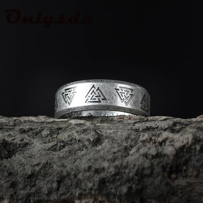 Viking Ring - Runic Valknut