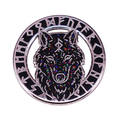 Viking Brooch - Norse Wolf Enamel Pin