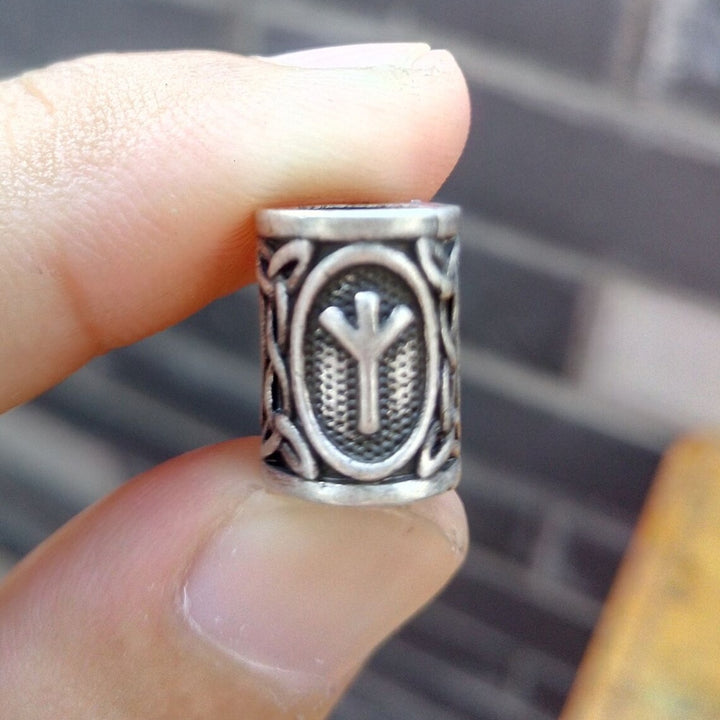 VIKING BEARD BEAD WITH NORSE RUNES