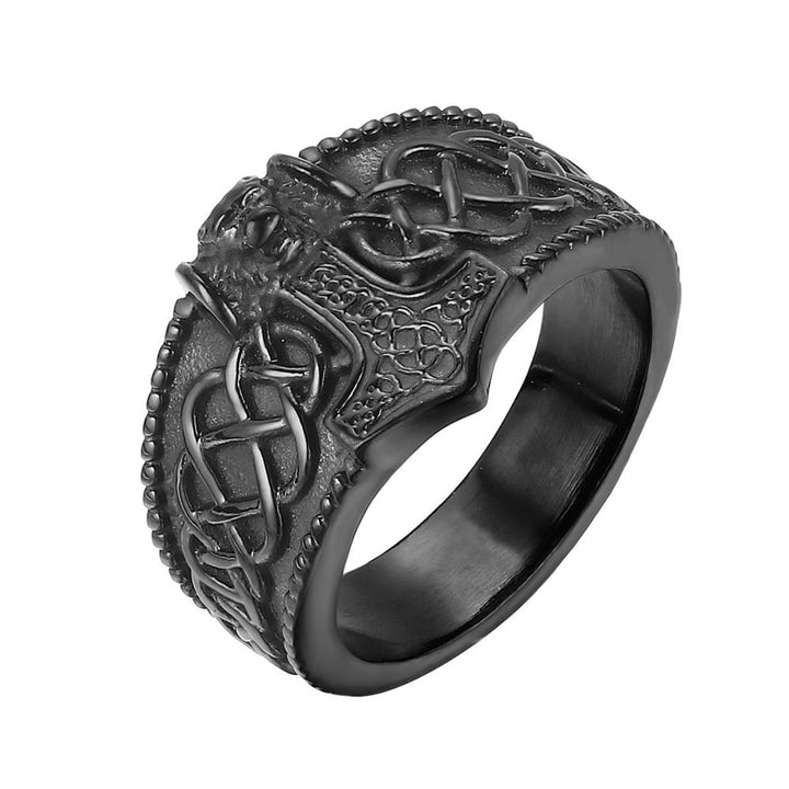 Viking Ring - Thor's Hammer Celtic Knot