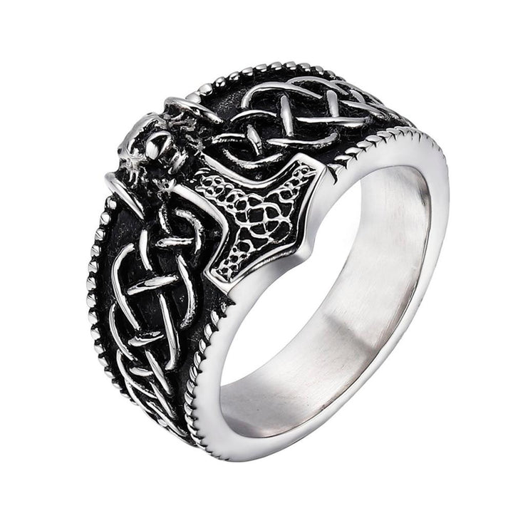 Viking Ring - Thor's Hammer Celtic Knot