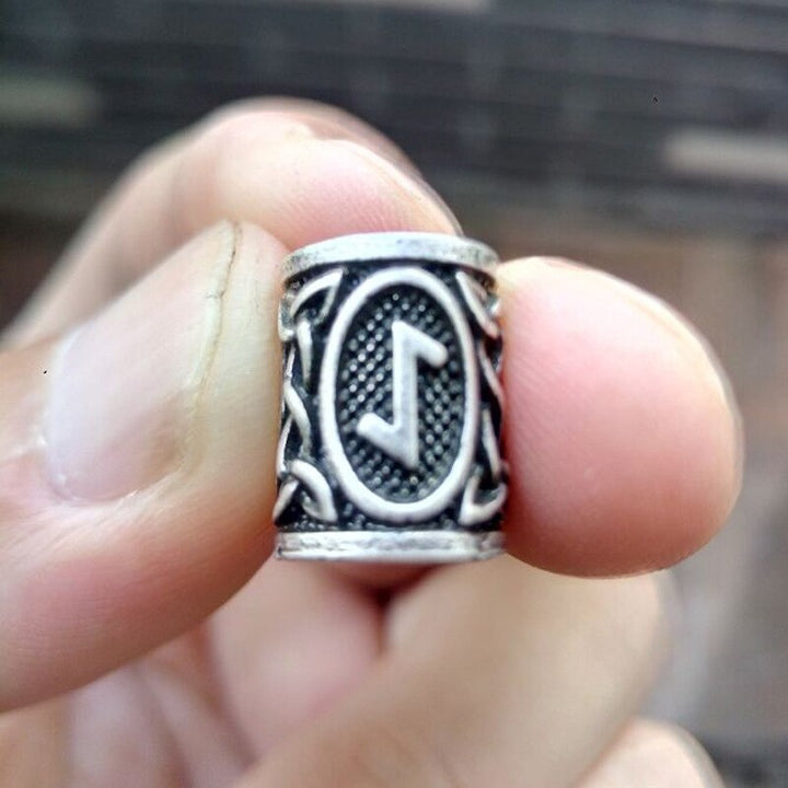 VIKING BEARD BEAD WITH NORSE RUNES