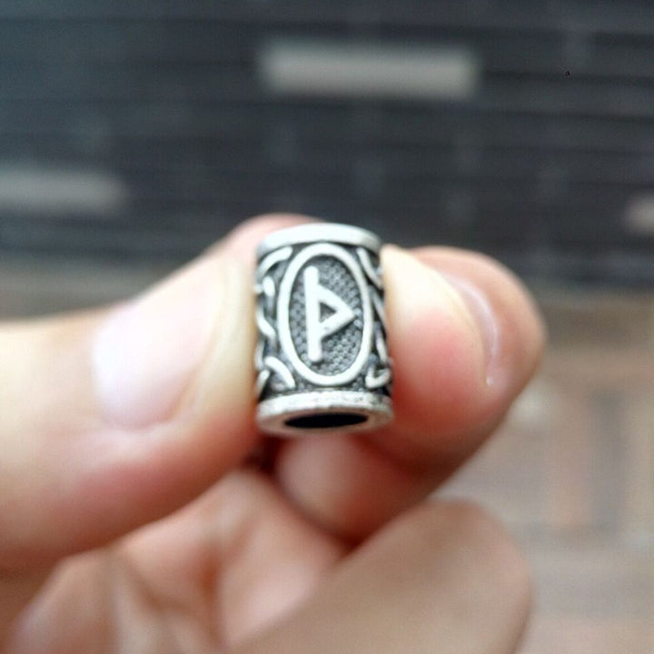 VIKING BEARD BEAD WITH NORSE RUNES