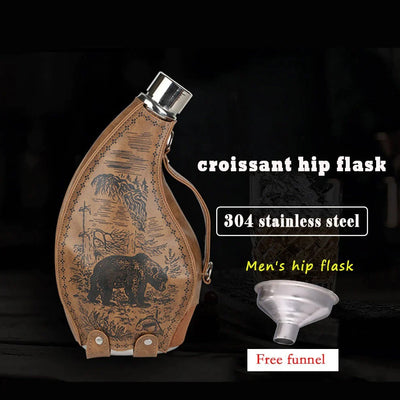 Stainless Steel Contoured Viking Flask