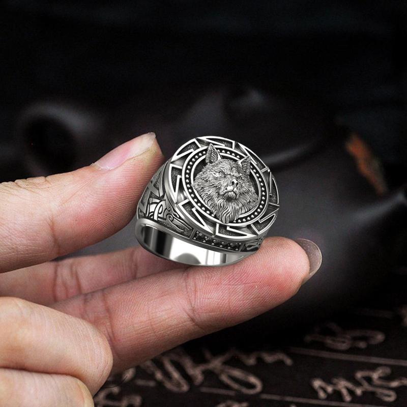 Fenrir Wolf Viking Ring