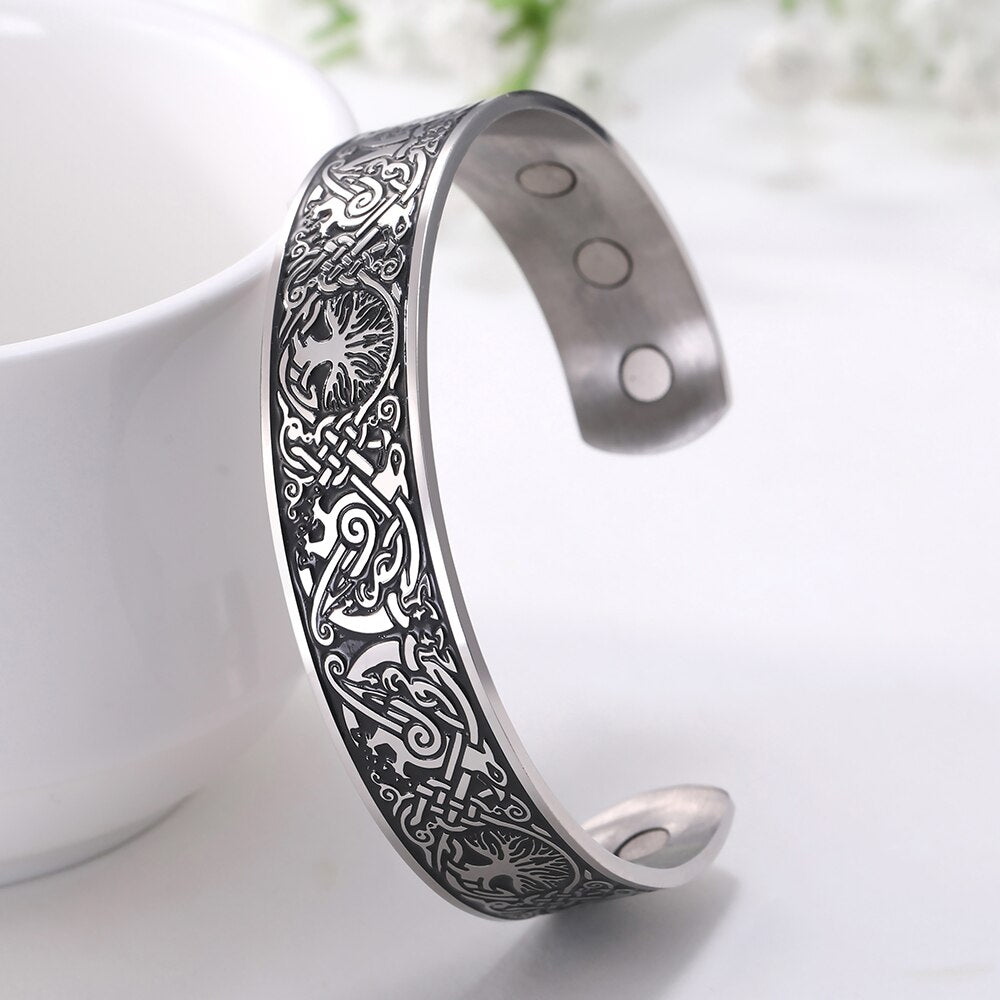 VIKING ARM RING WITH TREE OF LIFE DESIGN