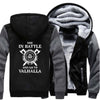 Viking Hoodie With Symbols And Go To Valhalla Prints