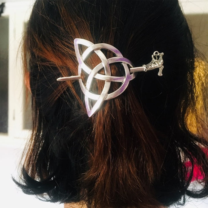 Viking Hair Clip - Triquetra Viking Hairpin