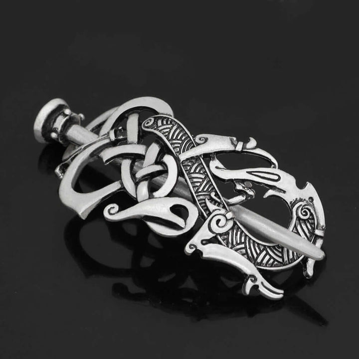 Viking Hair Clip - Celtic Dragon Hairpin