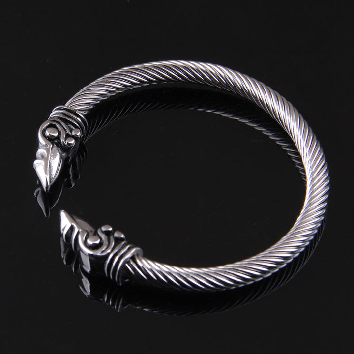 VIKING ARM RING ODIN'S RAVENS CUFF BRACELET