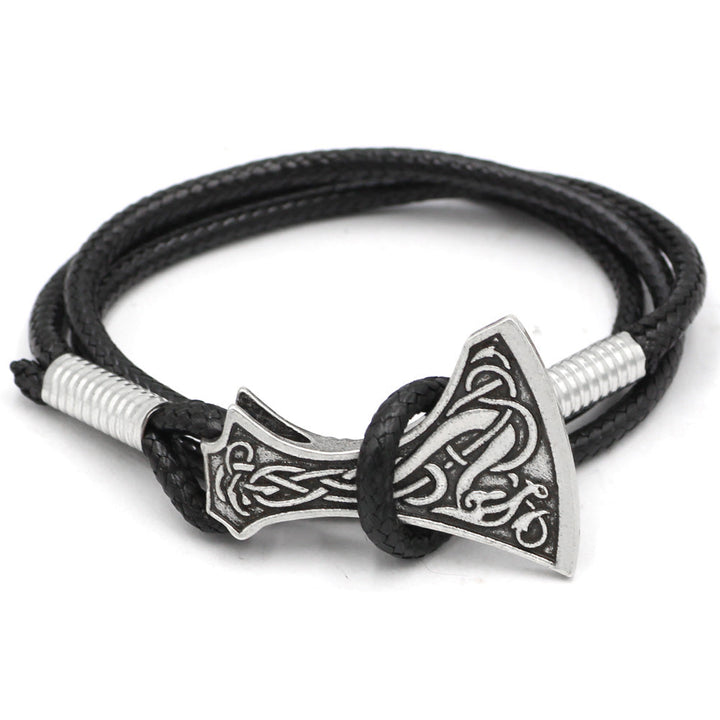 Leather Axehead Bracelet