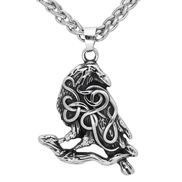 Viking Necklace - Knotted Raven