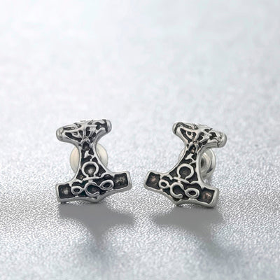 Viking Earrings - Mjolnir