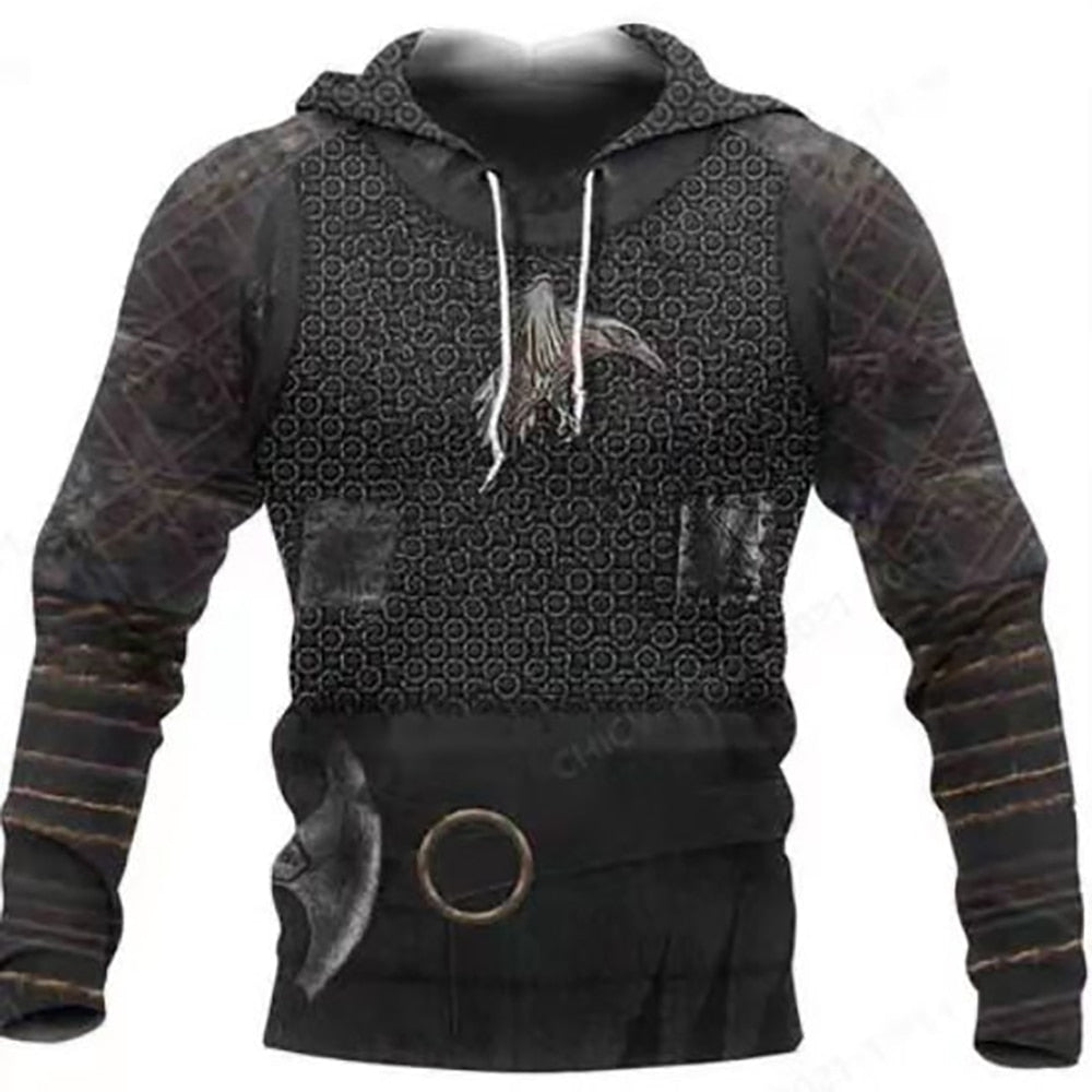 VikingStyle Odin Allfather Hoodie Camouflage / 4XL