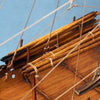 CLASSIC DRAKKAR WOODEN MODEL SHIP WITH DRAGON HULL AND WOODEN MAST WITH SAIL