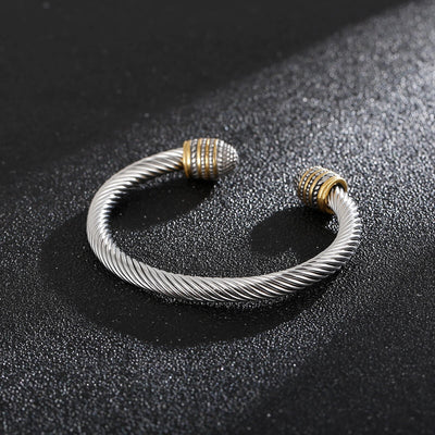 Viking Cuff Bracelet With Twisted Cable Design