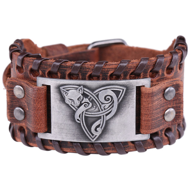 Freya Trinity Knot Leather Bracelet