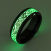 Luminous Celtic Dragon Inlay Ring