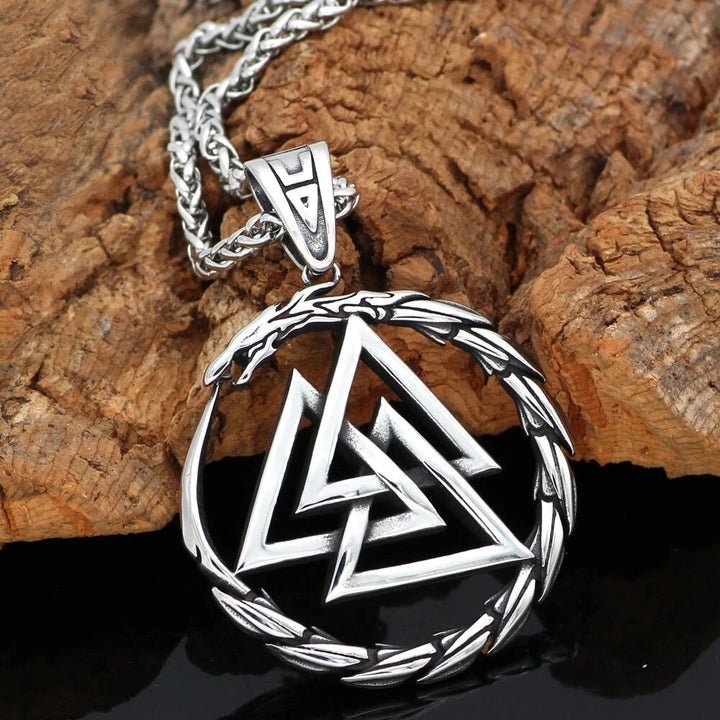 Viking Necklace - Valknut Ouroboros