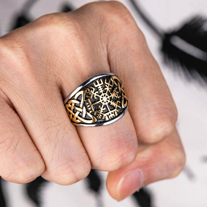 Viking Ring - Bronze Vegvisir