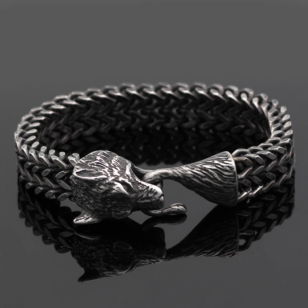 Silver 2025 wolf bracelet