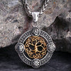 Yggdrasil Necklace - Tree of Life in Viking and Runic Symbols