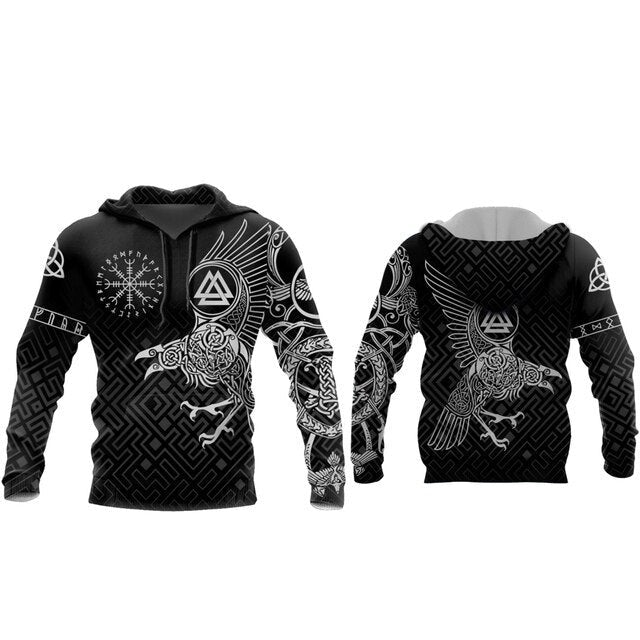 Viking Hoodie Norse Raven