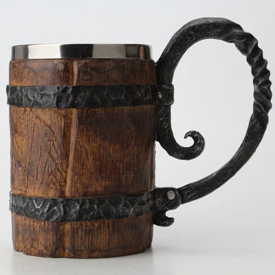 Wooden Barrel & Stainless Steel Tankard – Your Magic Mug
