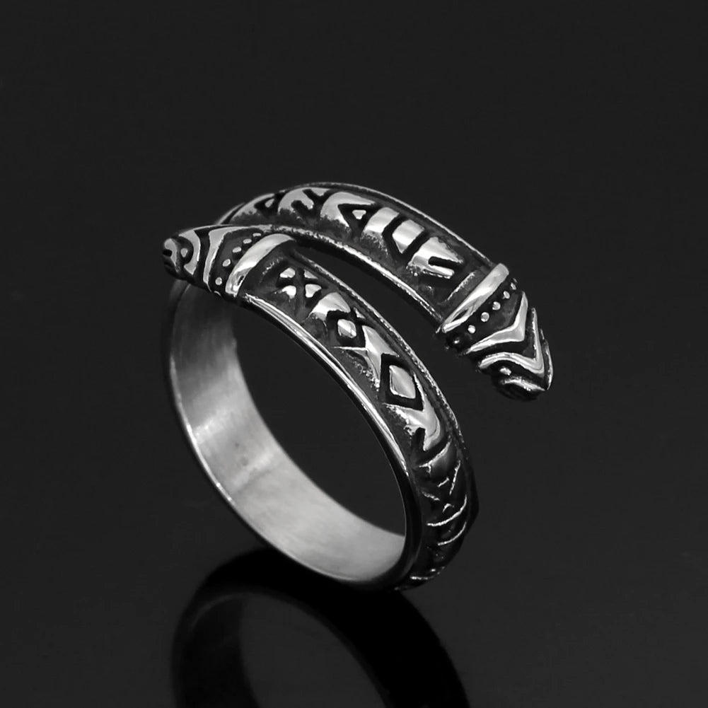 Viking Ring - Jormungandr Runes