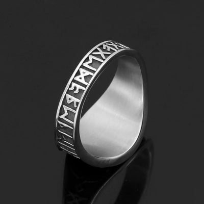 Viking Ring - Silver Vegvisir Ravens