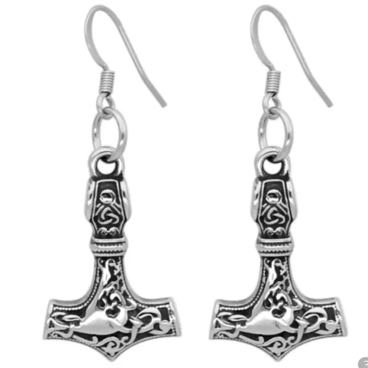 Viking Earrings - Mjolnir