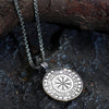Viking Necklace - Gold-trimmed Yggdrasil in Jormugandr Circle