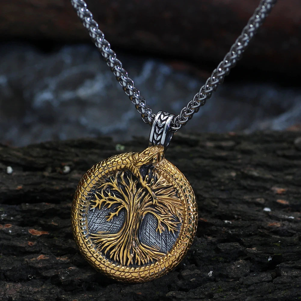 URDEAR Handcrafted Norse Viking Pendant Necklace - Viking Amulet Jewelry For Men & Women