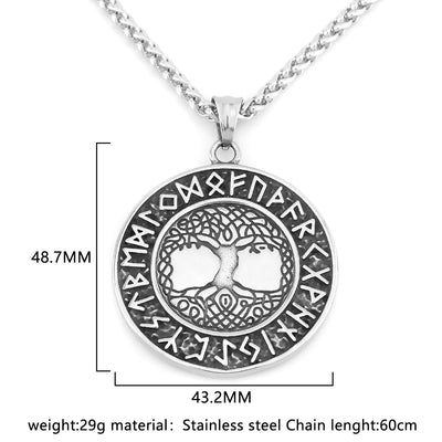 Yggdrasil Necklace - Tree of Life Runes