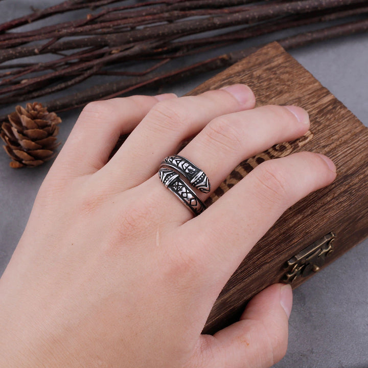 Viking Ring - Jormungandr Runes