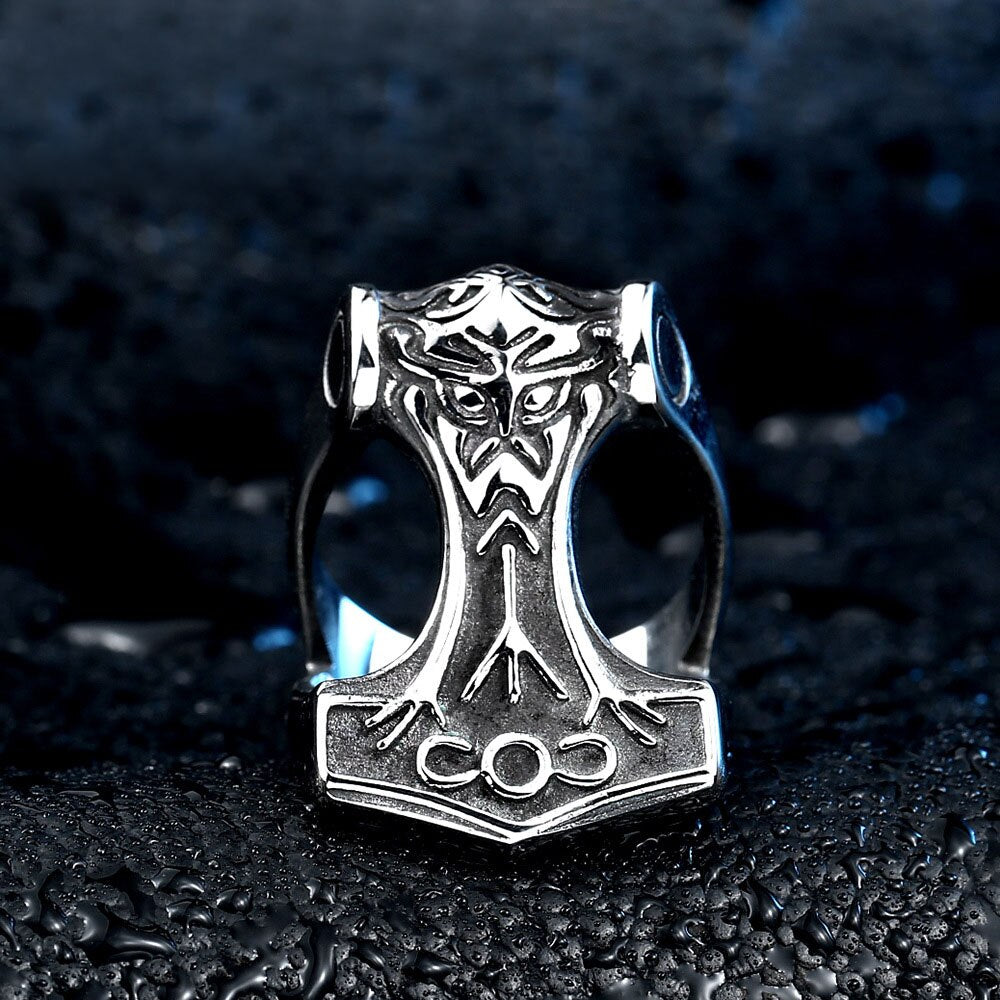 Viking Mjolnir Ring