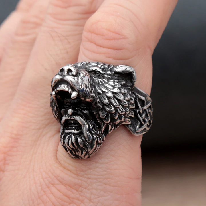 Viking Ring - Silver Berserker