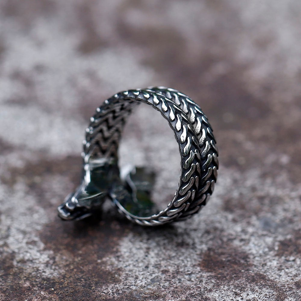 Viking Ring - Coiled Jormungandr