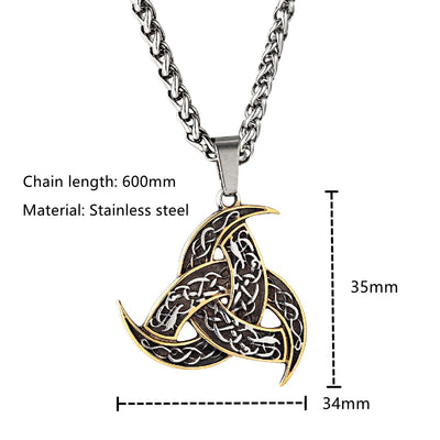 Viking Necklace -  Celtic Knot Trinity Amulet