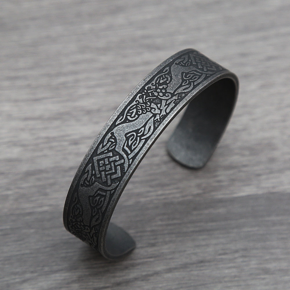 Vikingarmband voor heren, roestvrij staal, met dierenkop, schroef, tienermanchetarmband, Noors biker-amulet, polsbandje Noorse Piraten, armbandjuwelen, Diameter 70mm, Roestvrij staal Vikingarmband voor heren, roestvrij staal, met dierenkop, schroef, tienermanchetarmband, Noors biker-amulet, polsbandje Noorse Piraten, armbandjuwelen, Diameter 70mm, Roestvrij staal