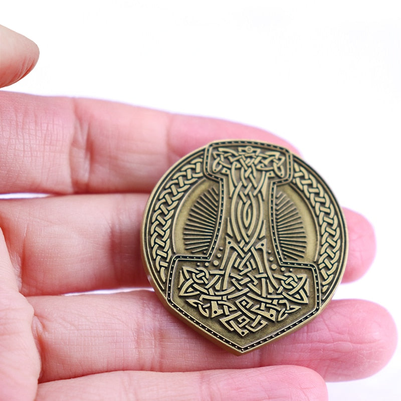 Viking Brooch - Thors Hammer Enamel Pin