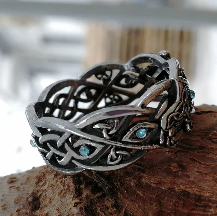 Celtic Wolf Viking Ring