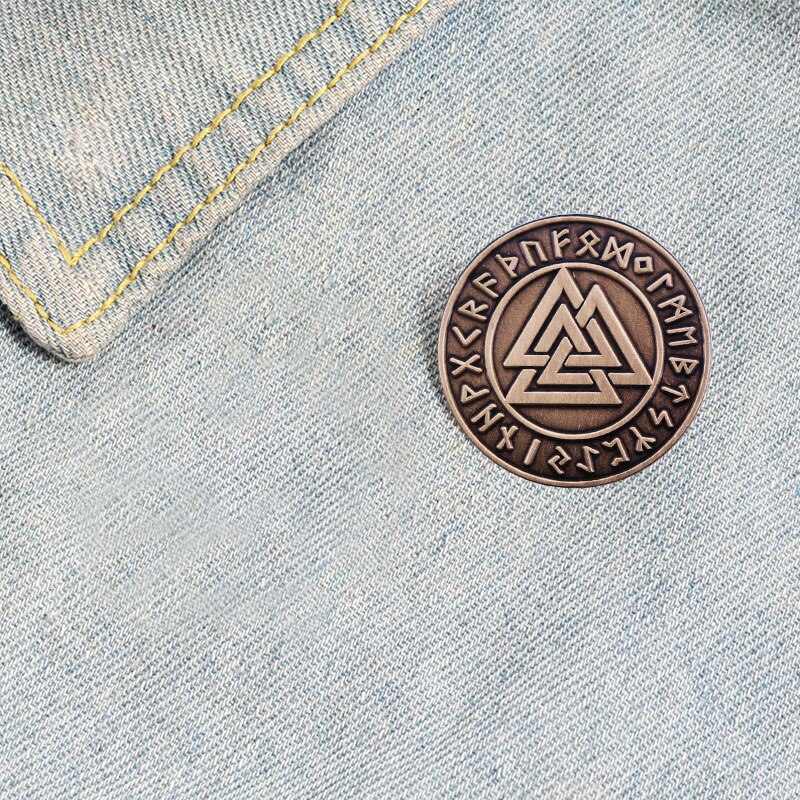 Viking Brooch - Valknut Runes