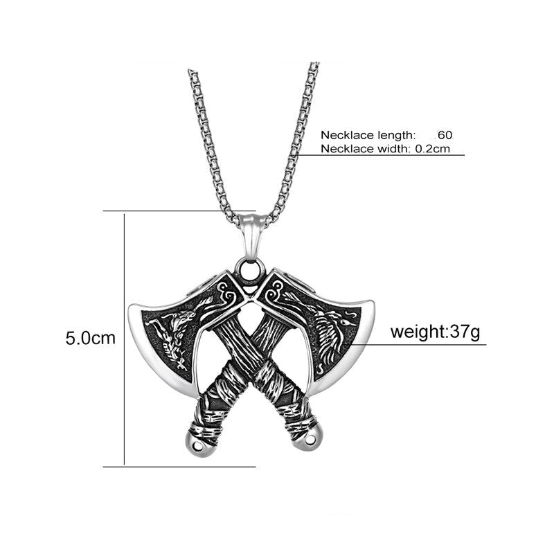 Viking Axe Pendant Necklace