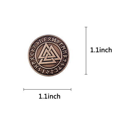Viking Brooch - Valknut Runes