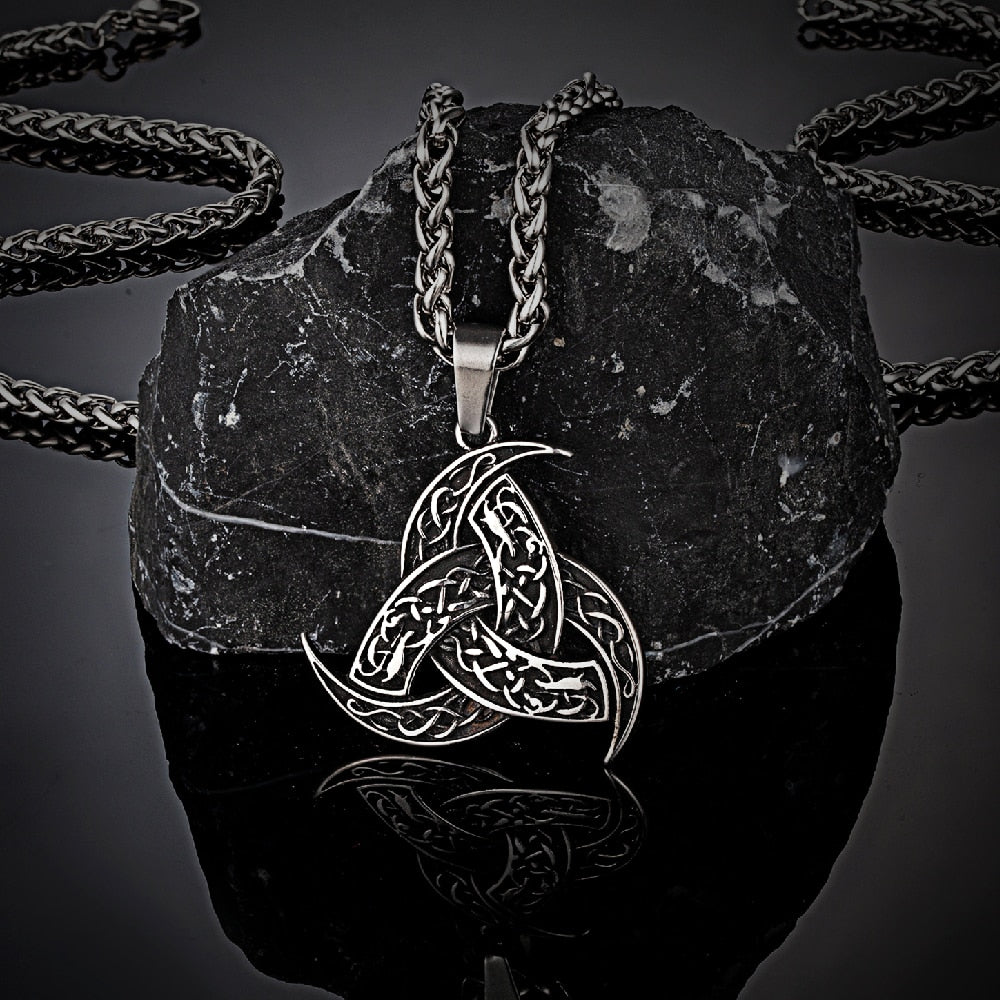 Viking Necklace -  Celtic Knot Trinity Amulet