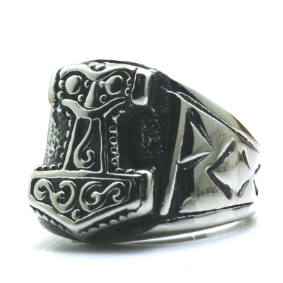 Viking Ring - Thor's Hammer Mjolnir
